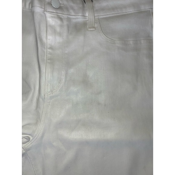 L'Agence Tati Coated Bootcut Jeans Women's 31  Blanc High Rise Super Stretch NEW - Picture 11 of 16